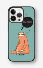 iPhone 13 Pro Hard Case – Slow Down Sloth - View 1