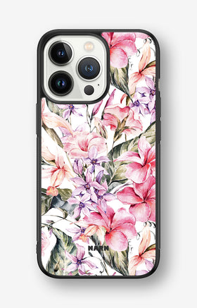 iPhone 13 Pro Hard Case – Watercolor Flowers - View 1