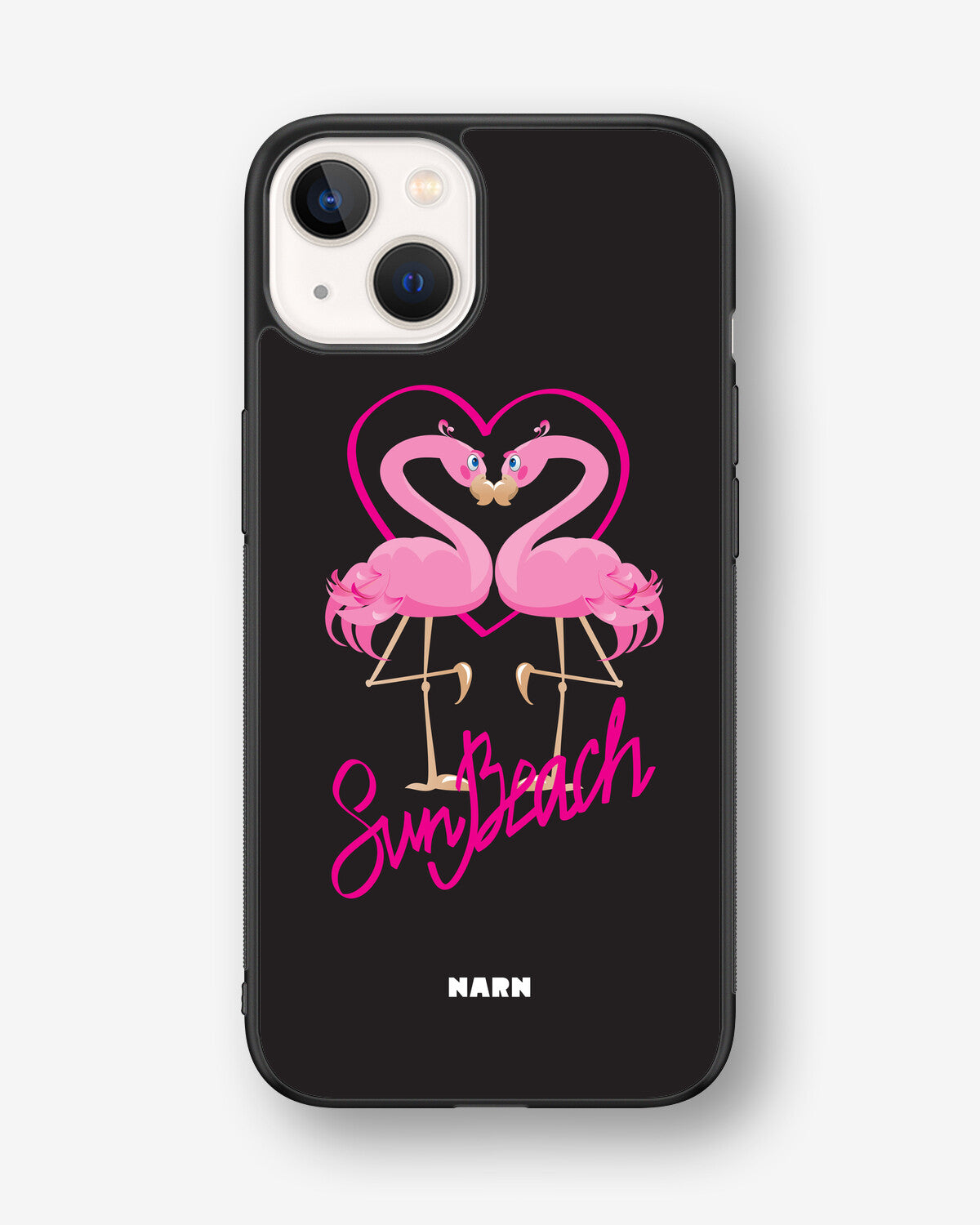 iPhone 13 Hard Case – Beach Flamingo - View 1