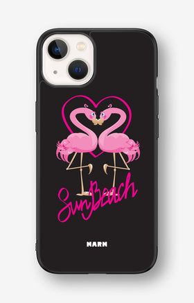 iPhone 13 Hard Case – Beach Flamingo - View 1