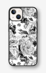 iPhone 13 Hard Case – Black & White Bloom - View 1