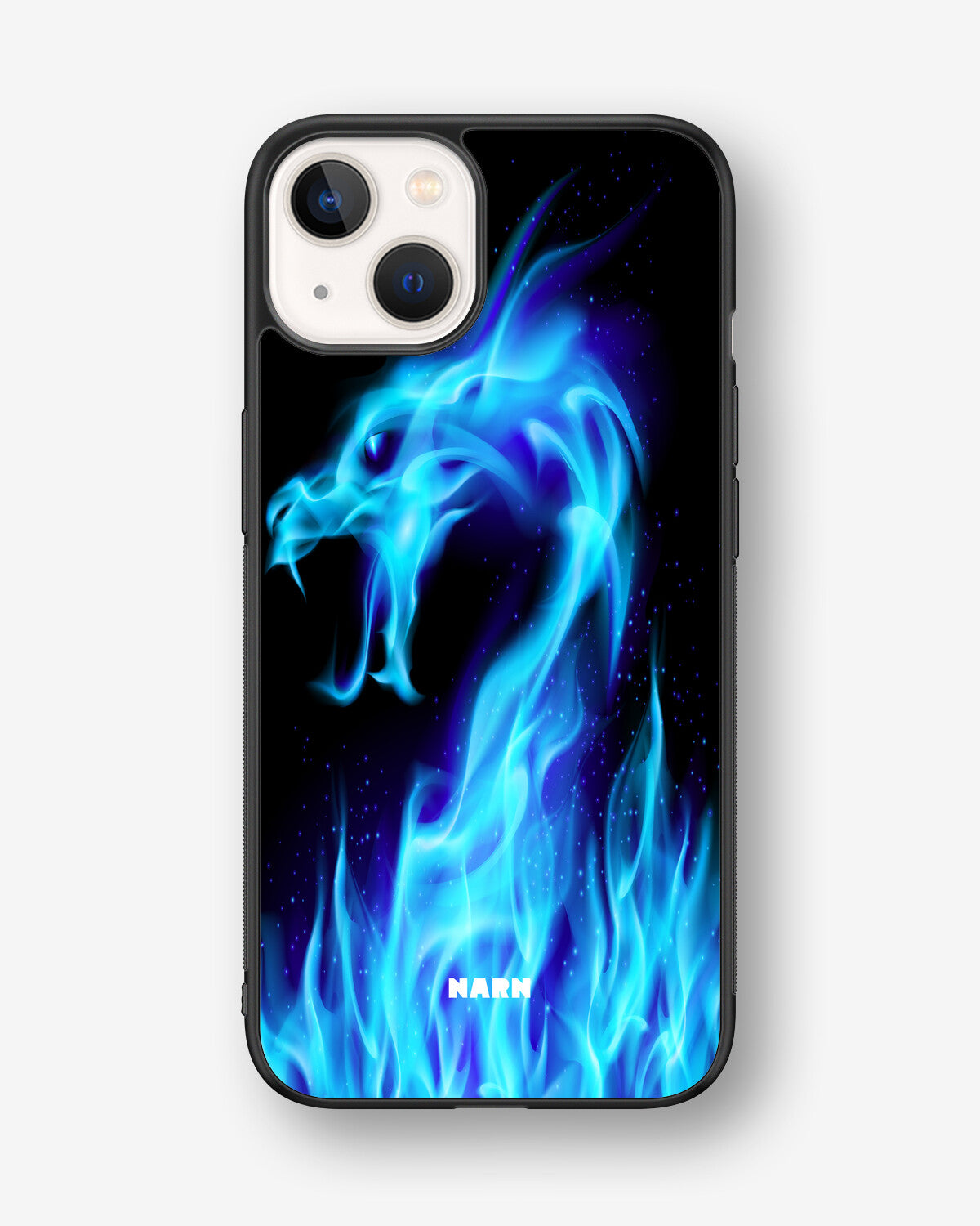 iPhone 13 Hard Case – Blue Flames Dragon - View 1