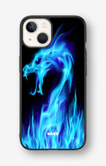 iPhone 13 Hard Case – Blue Flames Dragon - View 1