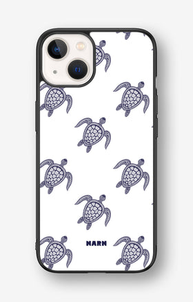 iPhone 13 Hard Case – Blue Turtles - View 1