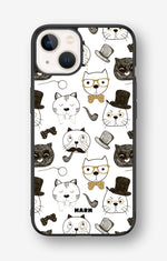 iPhone 13 Hard Case – Cartoon Cats - View 1
