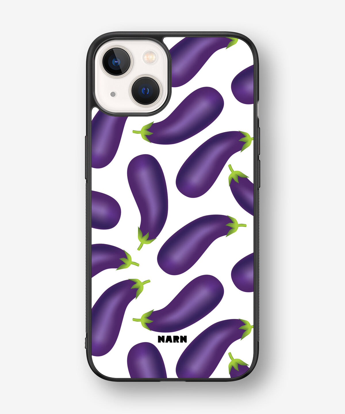 iPhone 13 Hard Case – Eggplant Pattern - View 1