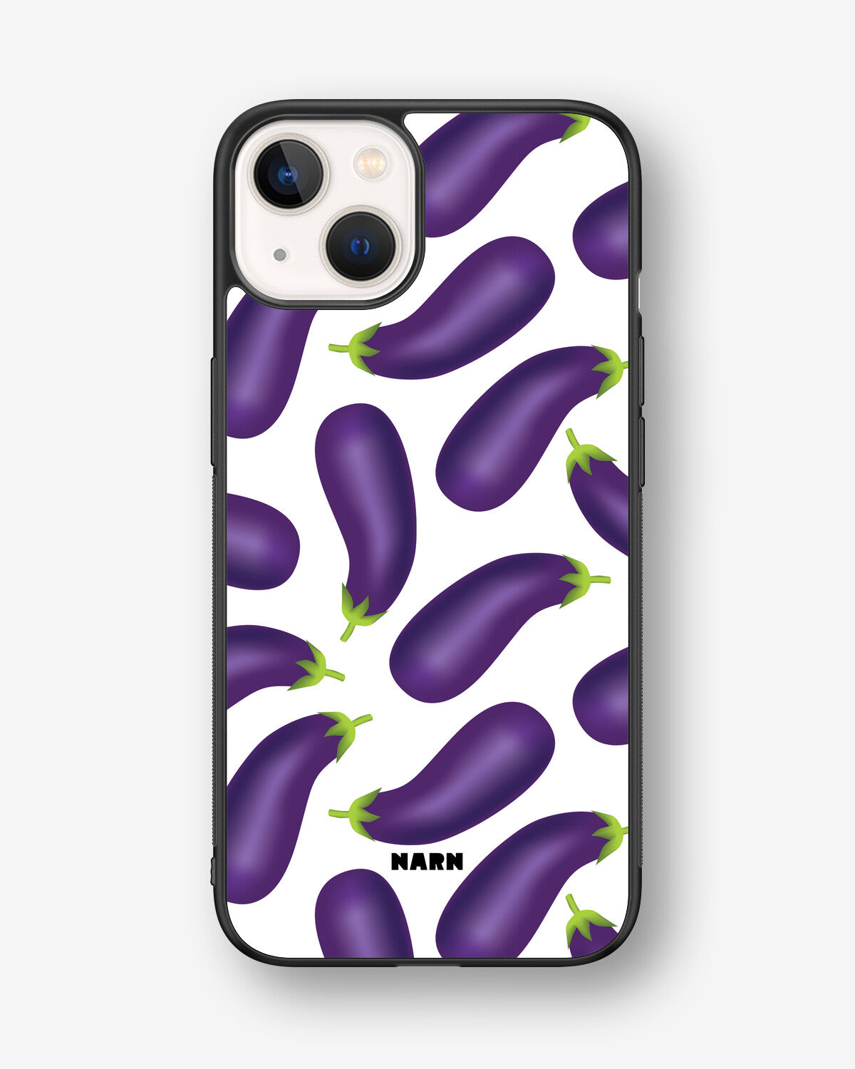 iPhone 13 Hard Case – Eggplant Pattern - View 1