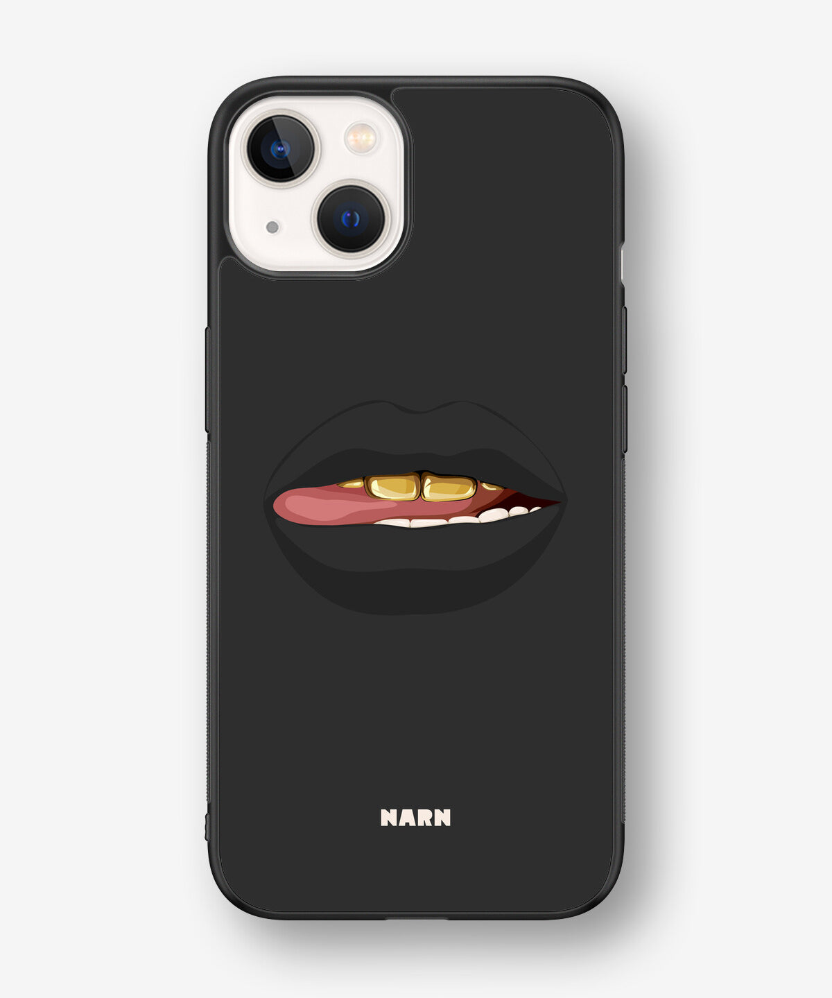 iPhone 13 Hard Case – Golden Lips - View 1