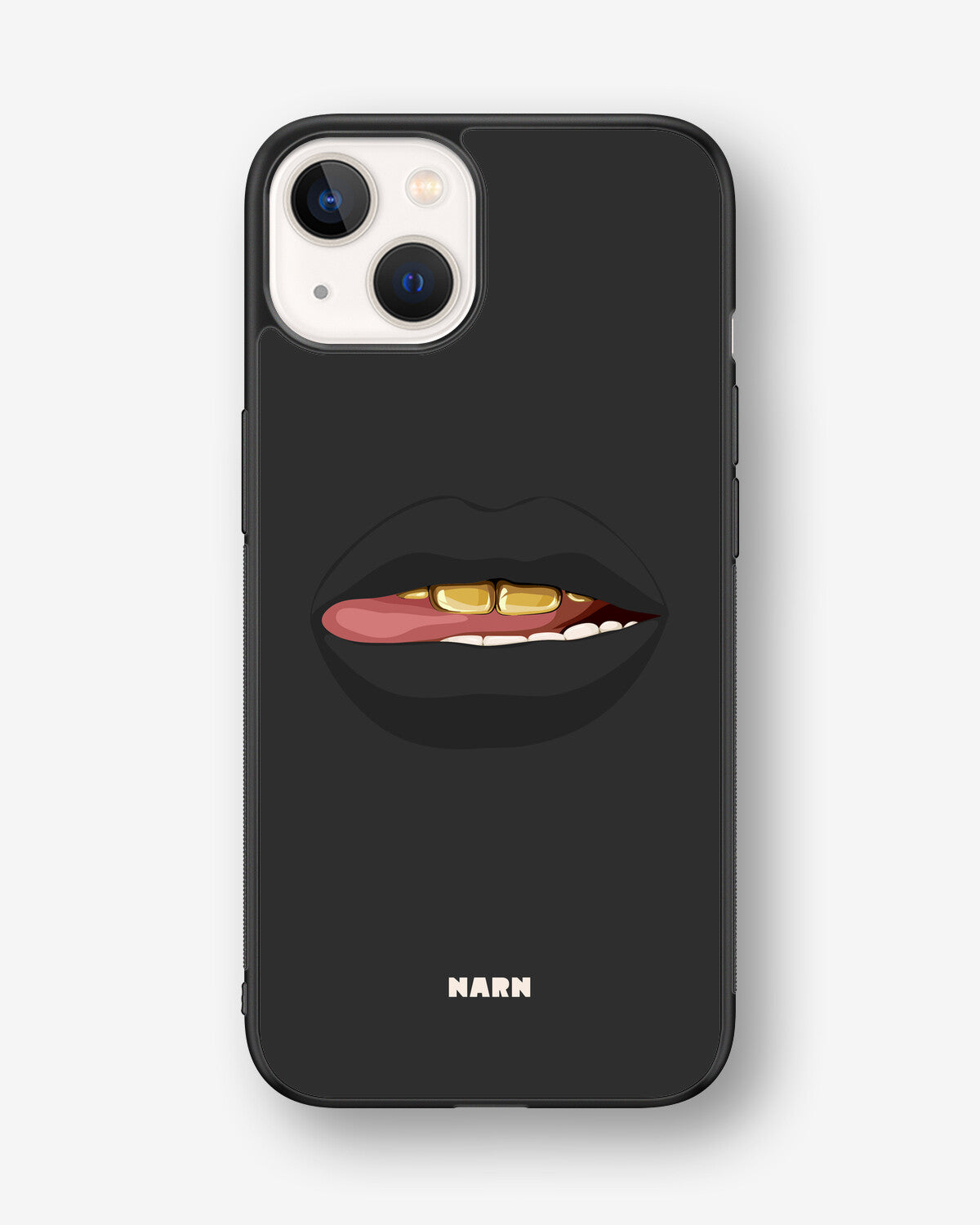 iPhone 13 Hard Case – Golden Lips - View 1