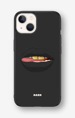 iPhone 13 Hard Case – Golden Lips - View 1