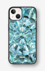 iPhone 13 Hard Case – Green Crystals - View 1