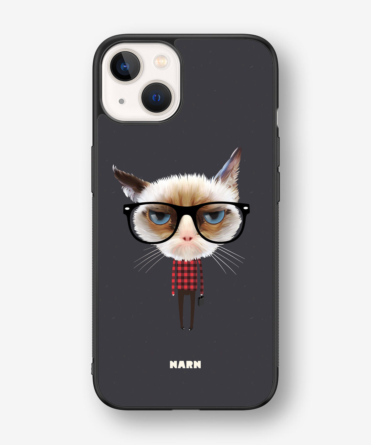 iPhone 13 Hard Case – Hipster Cat - View 1