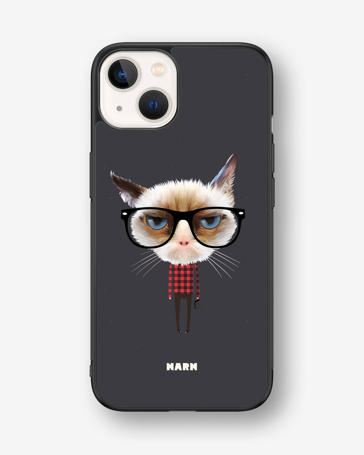 iPhone 13 Hard Case – Hipster Cat - View 1