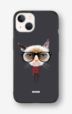 iPhone 13 Hard Case – Hipster Cat - View 1