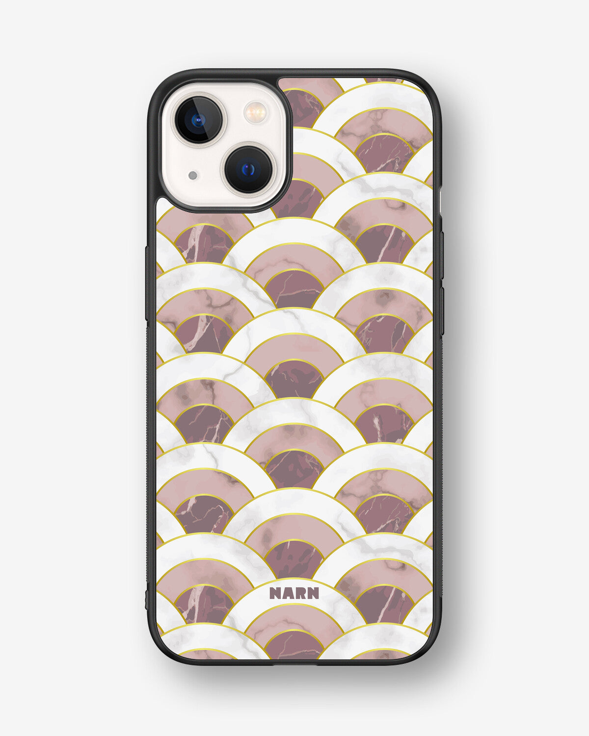 iPhone 13 Hard Case – Pink Marble Waves - View 1