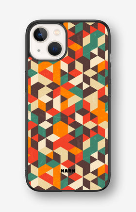 iPhone 13 Hard Case – Retro Geometric - View 1
