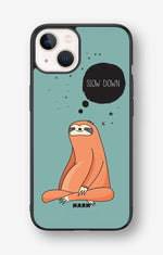 iPhone 13 Hard Case – Slow Down Sloth - View 1