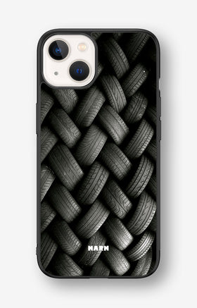 iPhone 13 Hard Case – Tires Wall - View 1
