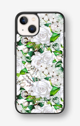 iPhone 13 Hard Case – White Bloom - View 1