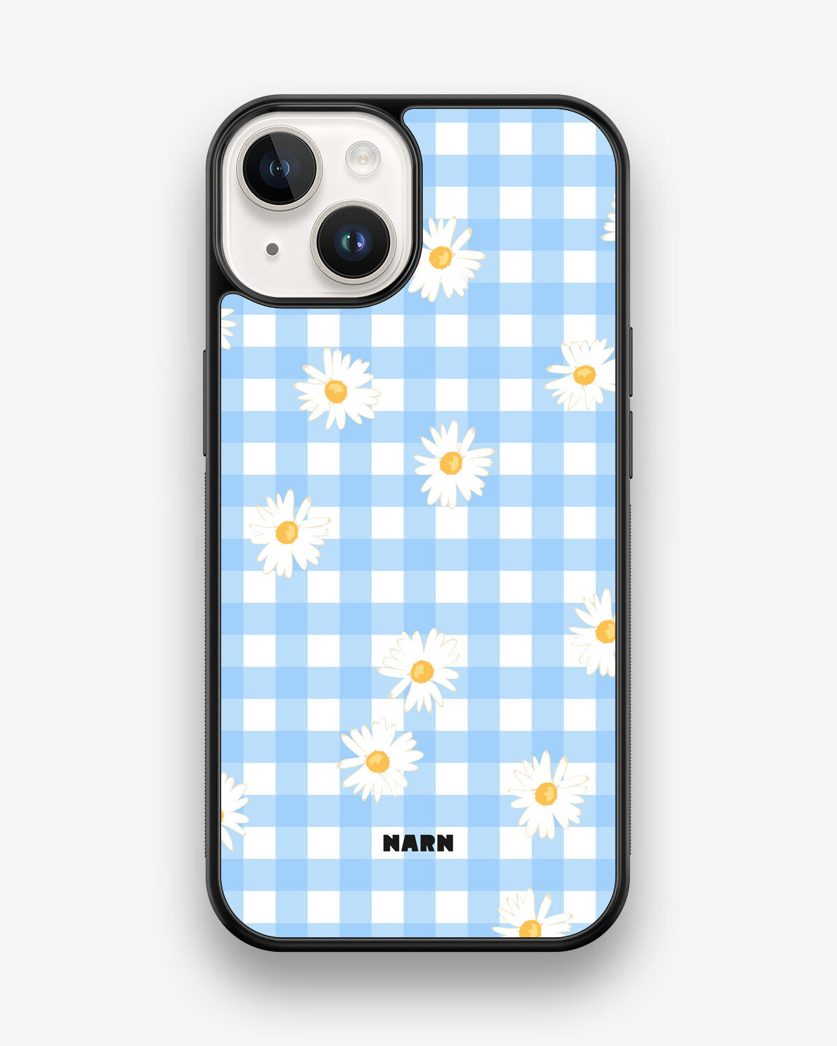 iPhone 14 Hard Case – Blue Daisies - View 1