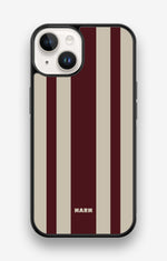 iPhone 14 Hard Case – Bordeaux Stripe - View 1
