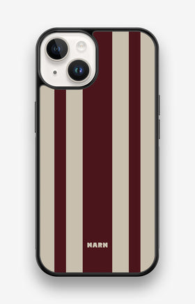 iPhone 14 Hard Case – Bordeaux Stripe - View 1
