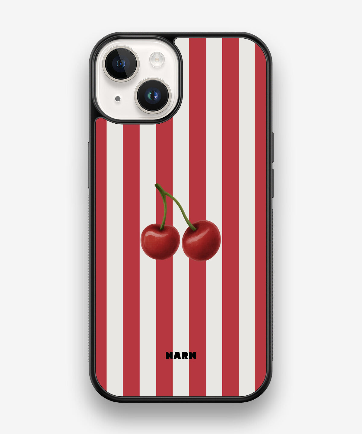 iPhone 14 Hard Case – Cherry Stripes - View 1