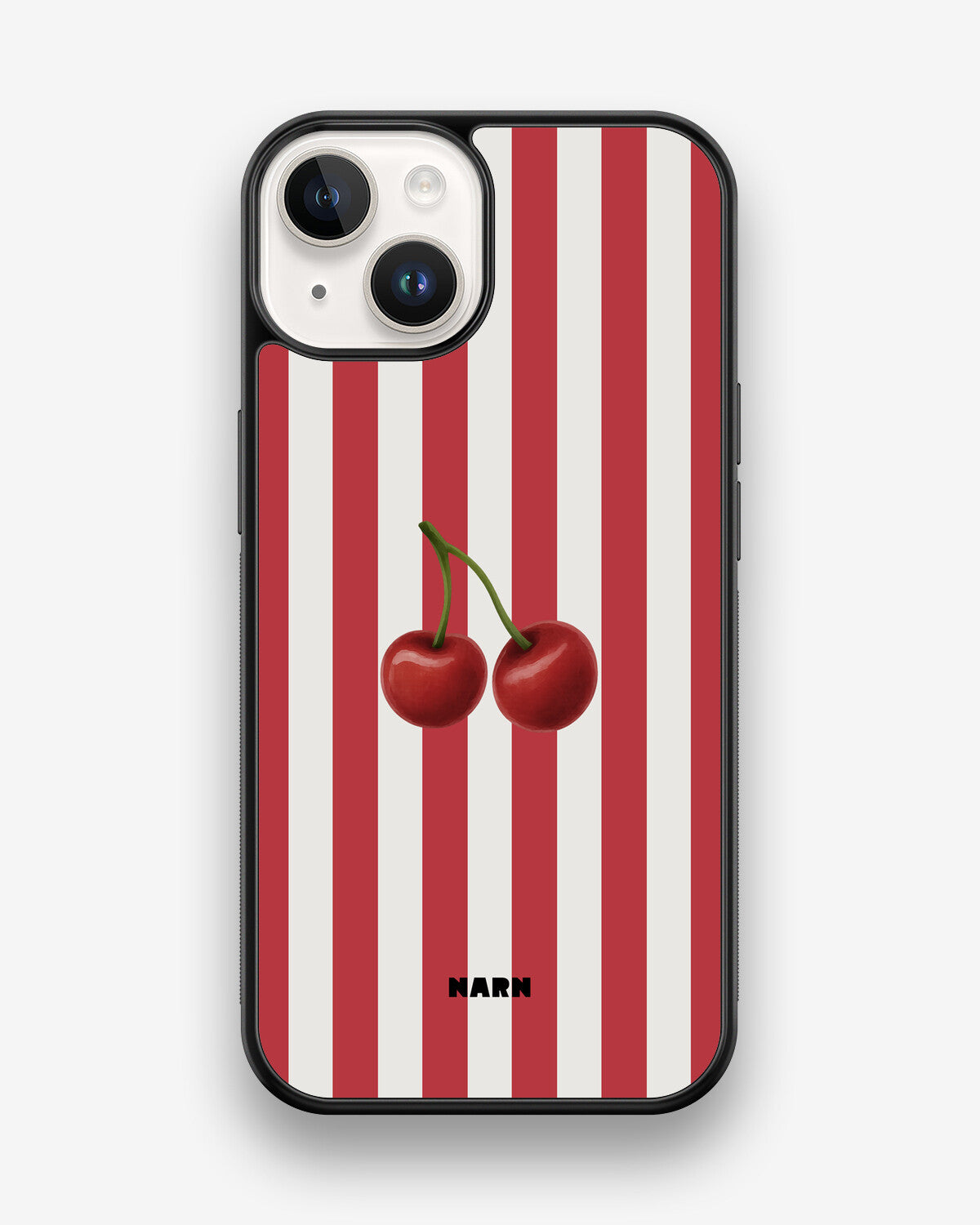 iPhone 14 Hard Case – Cherry Stripes - View 1