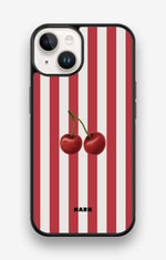 iPhone 14 Hard Case – Cherry Stripes - View 1