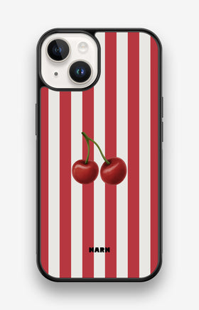 iPhone 14 Hard Case – Cherry Stripes - View 1