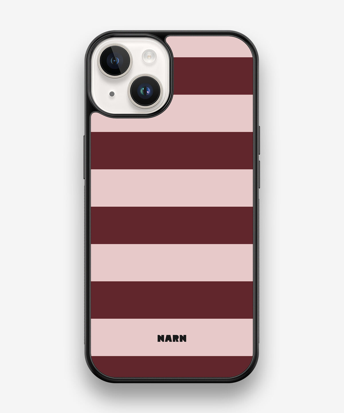 iPhone 14 Hard Case – Cranberry Stripe - View 1