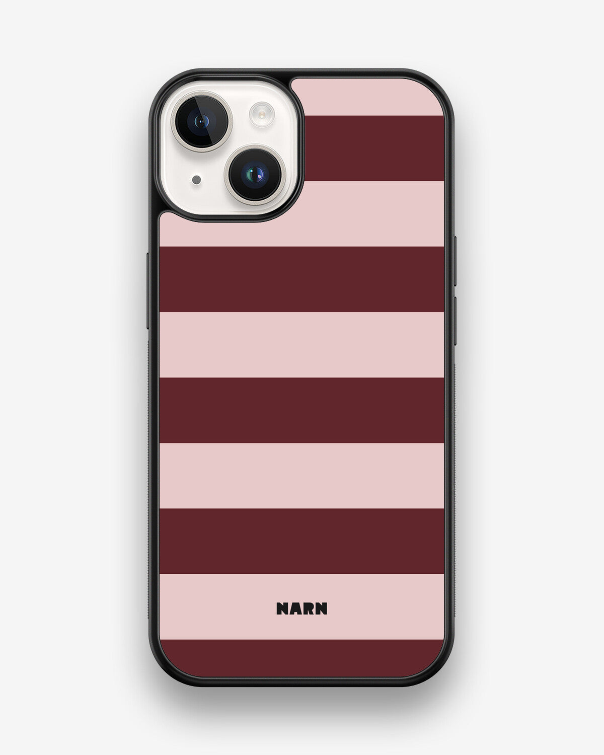 iPhone 14 Hard Case – Cranberry Stripe - View 1