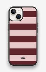 iPhone 14 Hard Case – Cranberry Stripe - View 1
