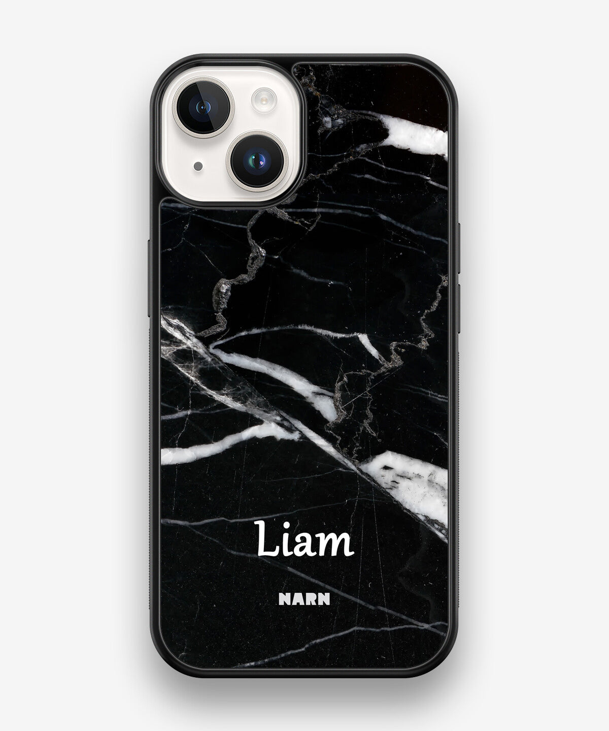iPhone 14 Hard Case – Custom - Black Marble - View 1