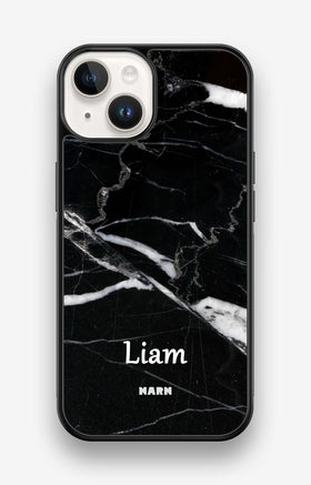 iPhone 14 Hard Case – Custom - Black Marble - View 1