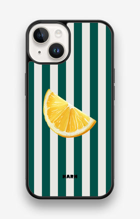 iPhone 14 Hard Case – Lemon Stripes - View 1