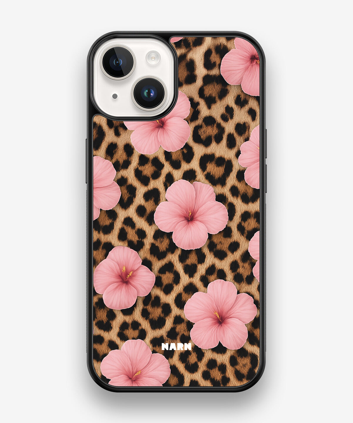 iPhone 14 Hard Case – Leopard Flower - View 1