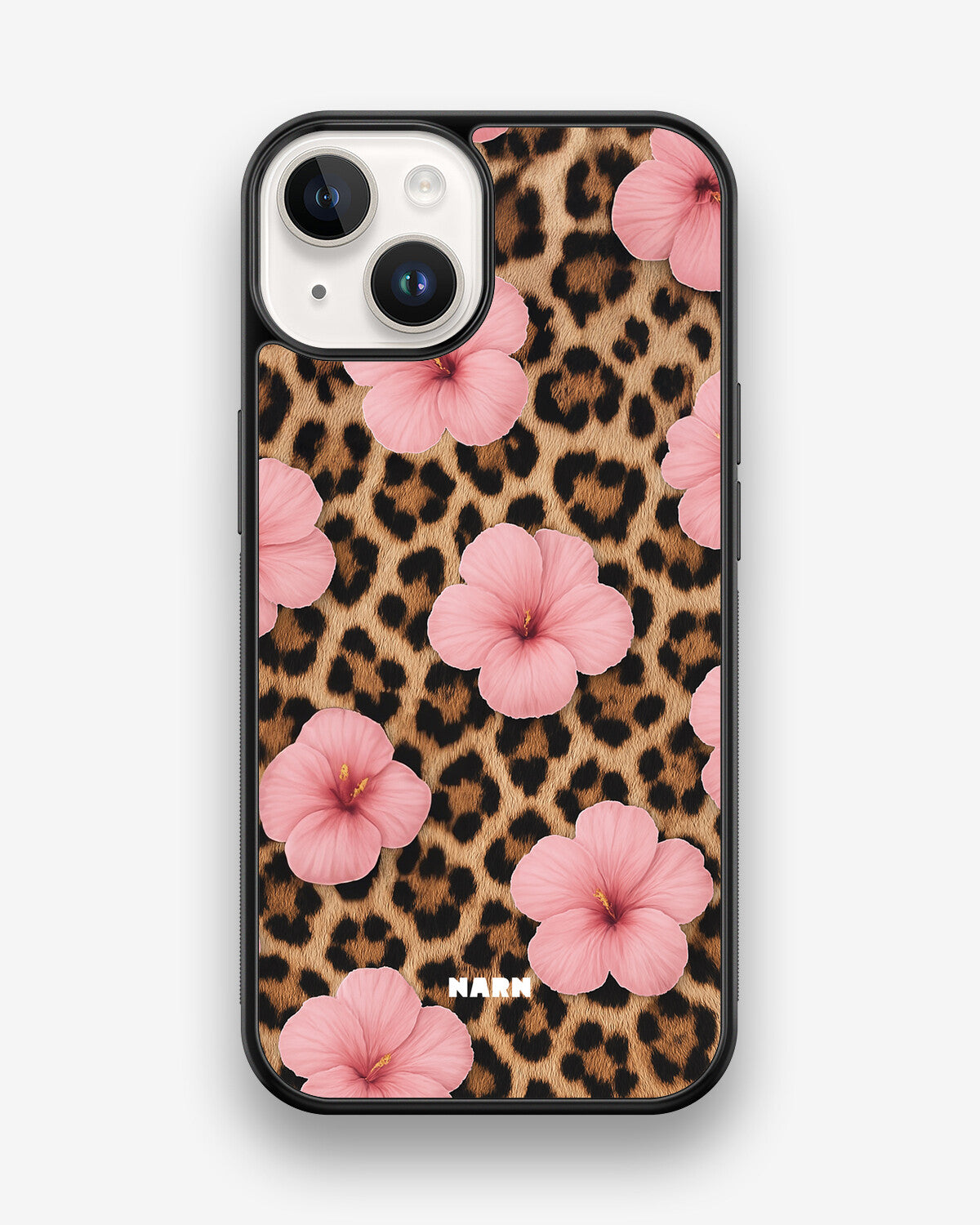 iPhone 14 Hard Case – Leopard Flower - View 1
