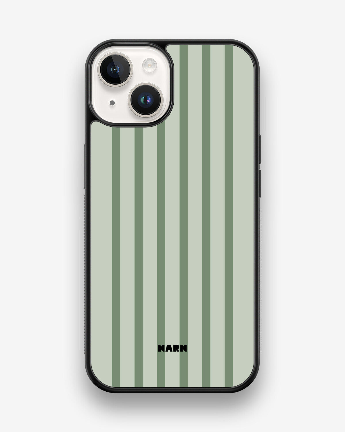 iPhone 14 Hard Case – Sage Stripes - View 1