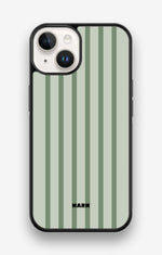 iPhone 14 Hard Case – Sage Stripes - View 1