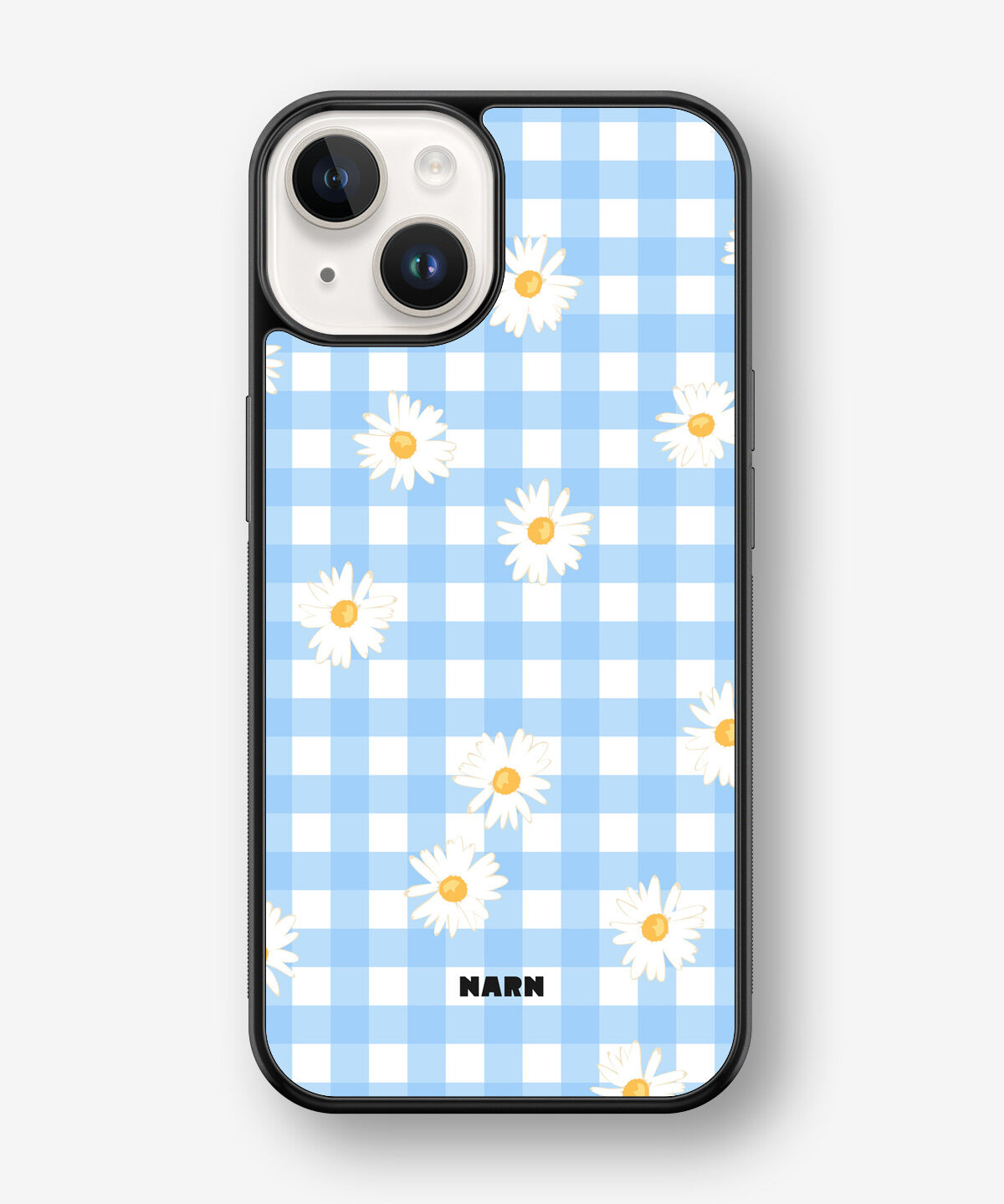 iPhone 14 Plus Hard Case – Blue Daisies - View 1
