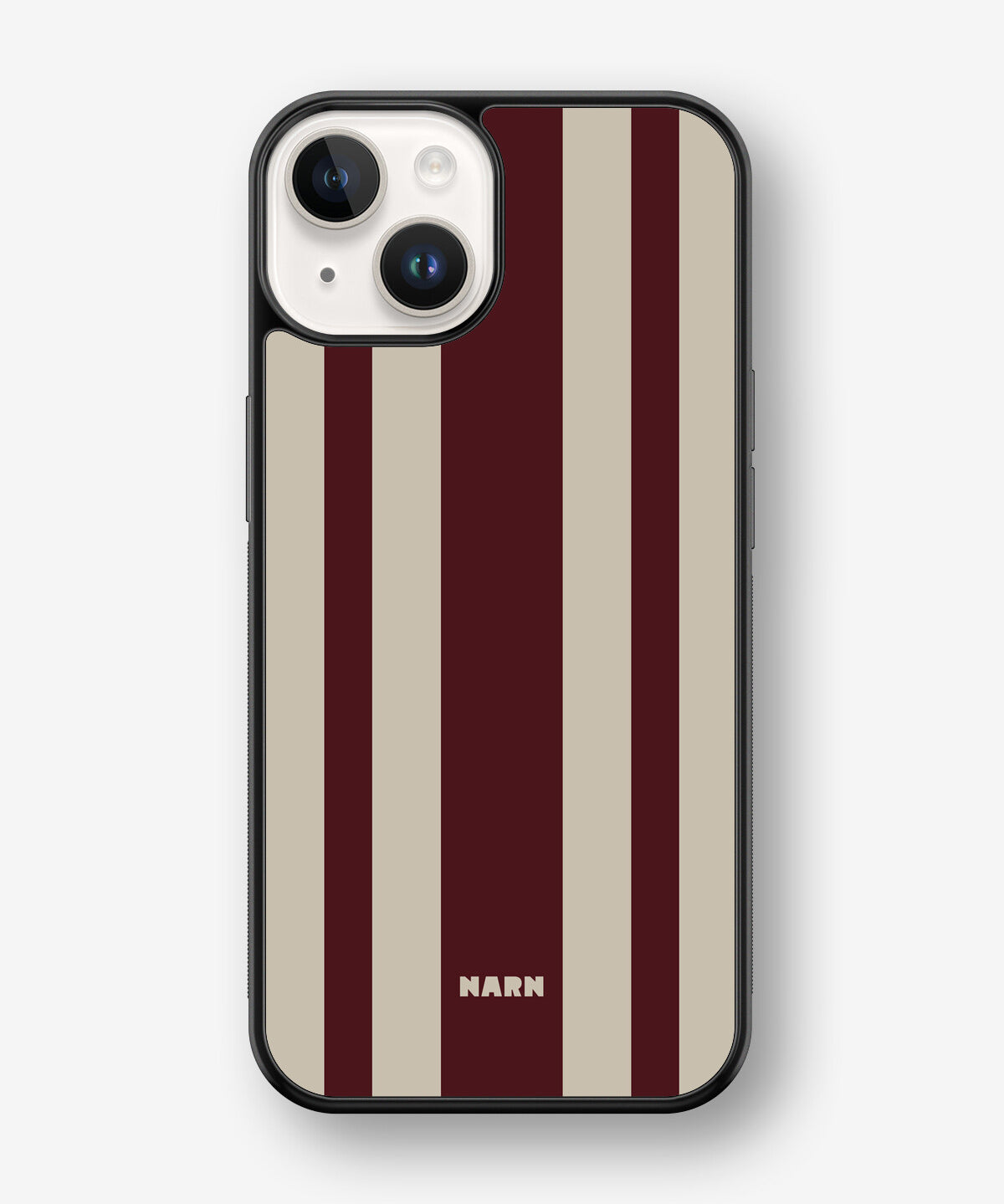 iPhone 14 Plus Hard Case – Bordeaux Stripe - View 1