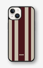 iPhone 14 Plus Hard Case – Bordeaux Stripe - View 1