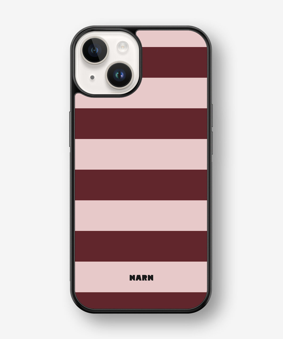 iPhone 14 Plus Hard Case – Cranberry Stripe - View 1