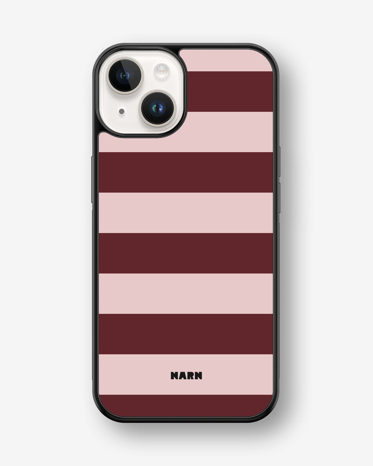 iPhone 14 Plus Hard Case – Cranberry Stripe - View 1