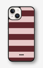 iPhone 14 Plus Hard Case – Cranberry Stripe - View 1