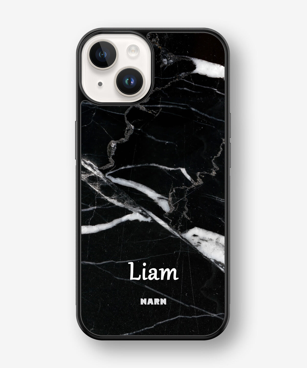 iPhone 14 Plus Hard Case – Custom - Black Marble - View 1