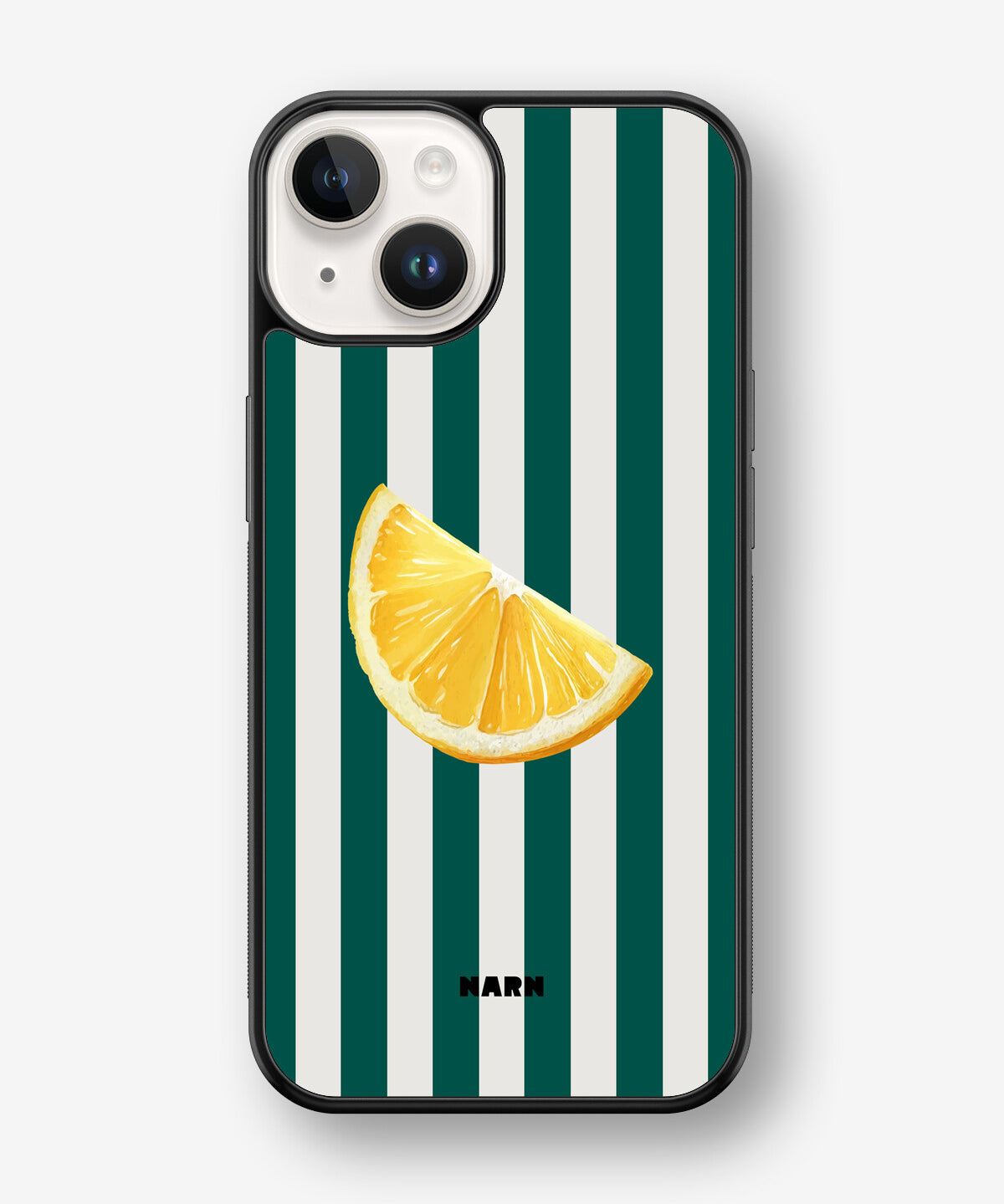 iPhone 14 Plus Hard Case – Lemon Stripes - View 1