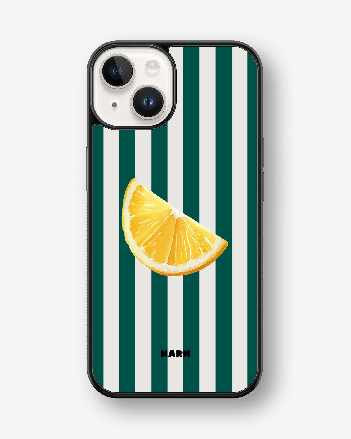 iPhone 14 Plus Hard Case – Lemon Stripes - View 1