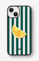 iPhone 14 Plus Hard Case – Lemon Stripes - View 1